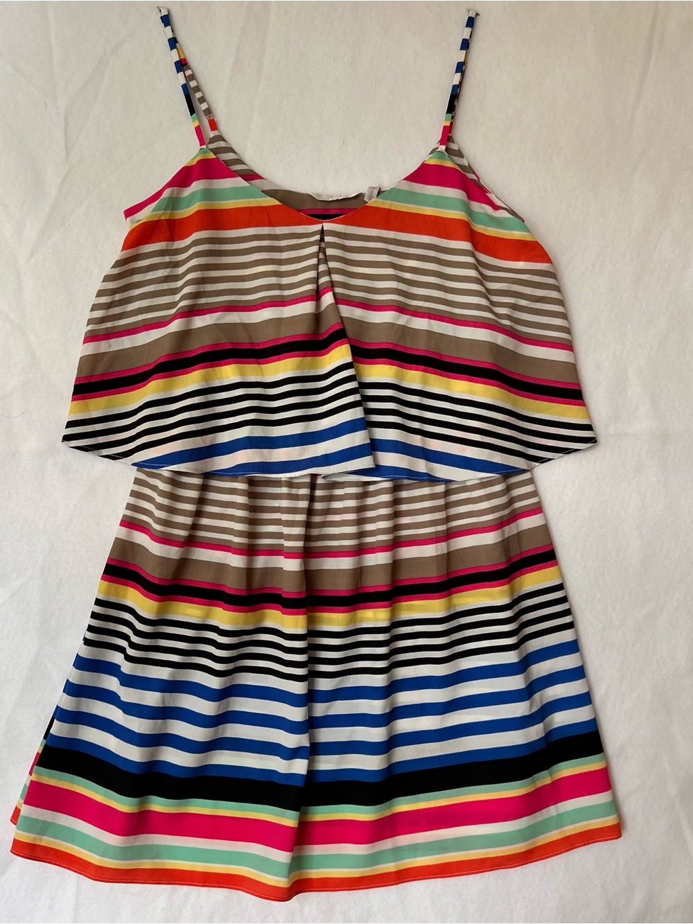 Multicolor Stripe Sundress - Zoa New York rainbow striped mini dress